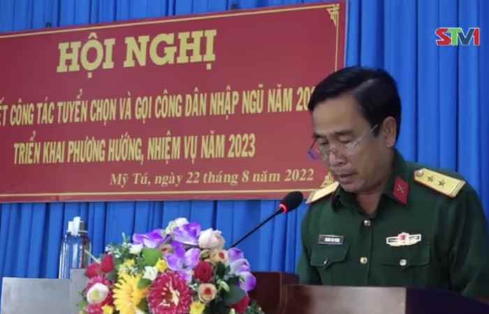 Mỹ Tú: Tổng kết công tác tuyển quân năm 2022
